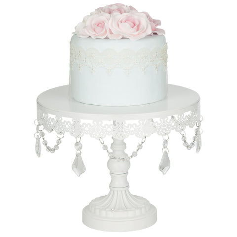 10 Inch Sophia White Cake Stand Amalfi Decor
