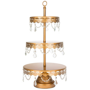 3 Tier Sophia Gold Dessert Cupcake Stand Amalfi Decor