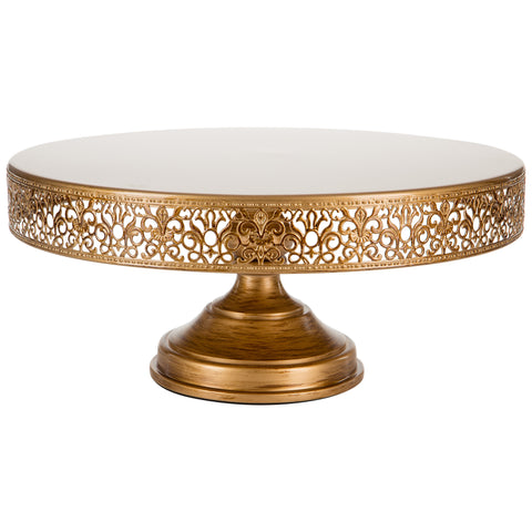 16 Inch Antique Gold Metal Wedding Cake Stand by Amalfi Decor