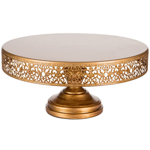 14 Inch Antique Gold Wedding Cake Stand Amalfi Decor