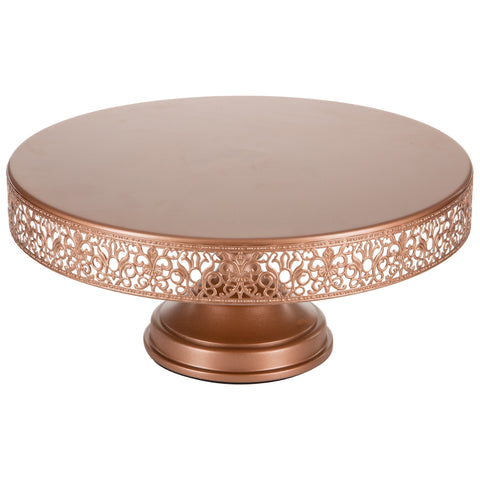 16 Inch Rose Gold Metal Wedding Cake Stand by Amalfi Decor