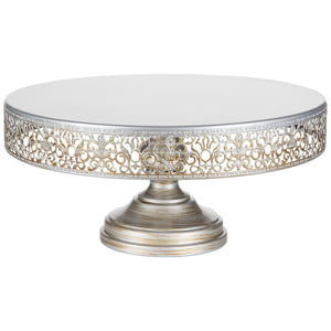 14 Inch Antique Silver Wedding Cake Stand Amalfi Decor