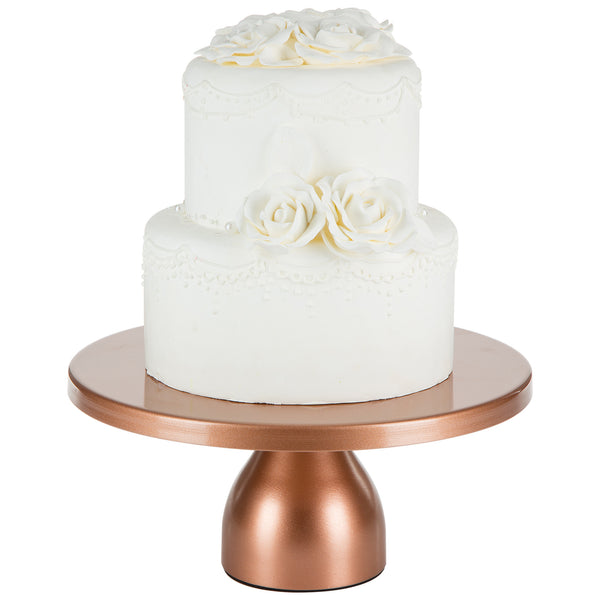 12 inch Rose Gold Modern Cake Stand by Amalfi Decor