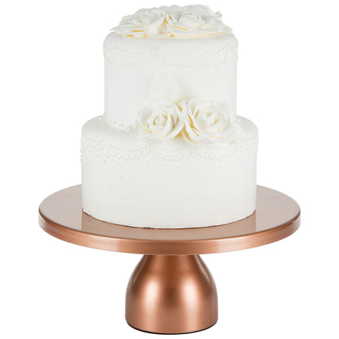 12 inch Rose Gold Modern Cake Stand by Amalfi Decor