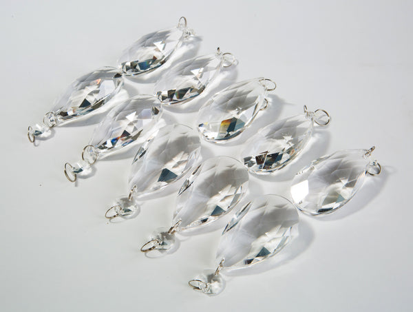 Authentic Glass Chandelier Crystals | 2.5 inch (60mm) Teardrop | Set of 25