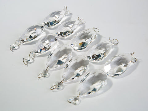 Authentic Glass Chandelier Crystals | 2.5 inch (60mm) Teardrop | Set of 25