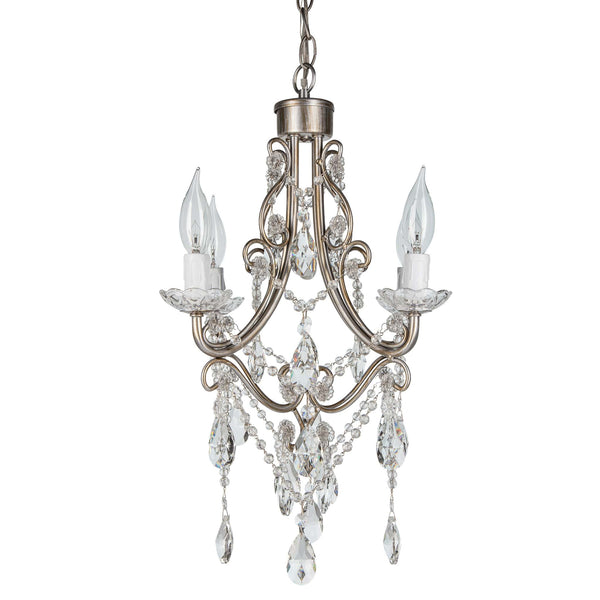 Antique Silver Crystal Pendant Chandelier Amalfi Decor