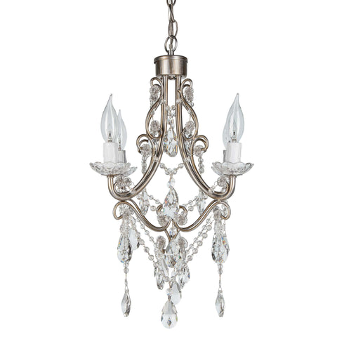 Antique Silver Crystal Pendant Chandelier Amalfi Decor