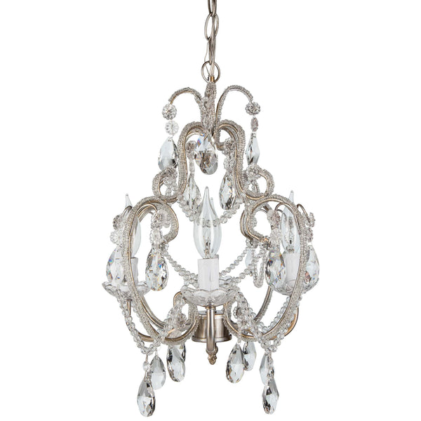 Silver Tiffany Crystal Beaded Chandelier Amalfi Decor