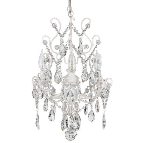 4 Light Tiffany White Crystal Chandelier Amalfi Decor 