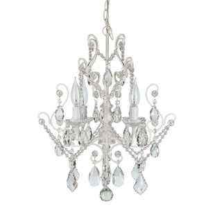 4 Light Tiffany White Crystal Chandelier Amalfi Decor 