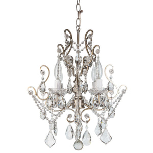 4 Light Tiffany Silver Crystal Chandelier Amalfi Decor 