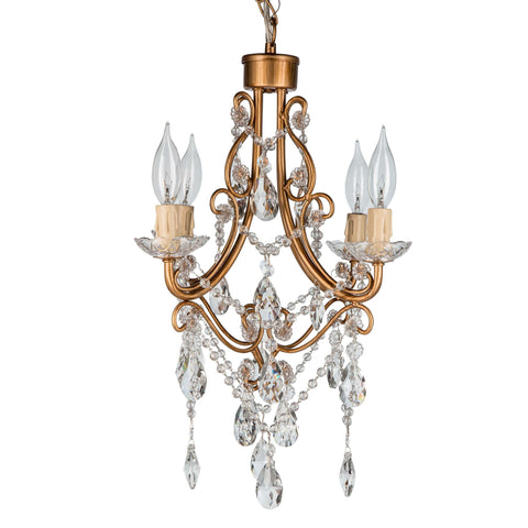 Antique Gold Crystal Pendant Chandelier Amalfi Decor