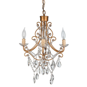 Antique Gold Crystal Pendant Chandelier Amalfi Decor