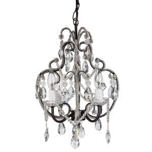 Black Tiffany Crystal Beaded Chandelier Amalfi Decor