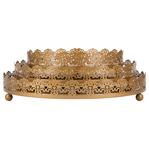 Gold Decorative Serving Tray Set by Amalfi Decor